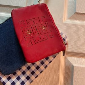 3 clutches and one matching backpack